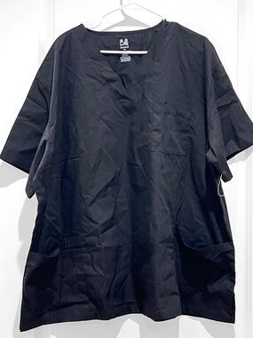 Dagacci Medical Uniform Unisex Scrubs Top 5XL NWOT black 3 pockets V Neck nursin
